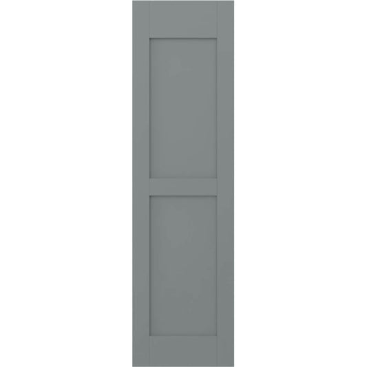 Ekena Millwork 15-in W x 57-in H Ocean Swell Paintable/Stainable Flat panel Wood Exterior Shutters ( 2 -Pack )