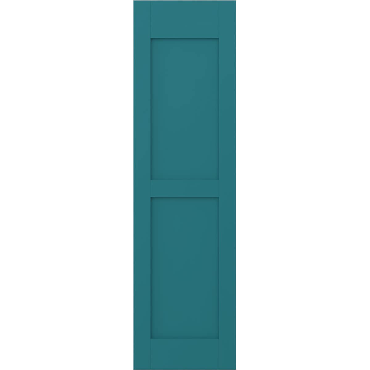 Ekena Millwork 15-in W x 75-in H Antigua Paintable/Stainable Flat panel Wood Exterior Shutters ( 2 -Pack )