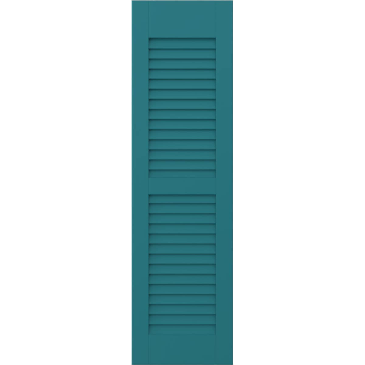 Ekena Millwork 12-in W x 70-in H Antigua Paintable/Stainable Louvered Wood Exterior Shutters ( 2 -Pack )