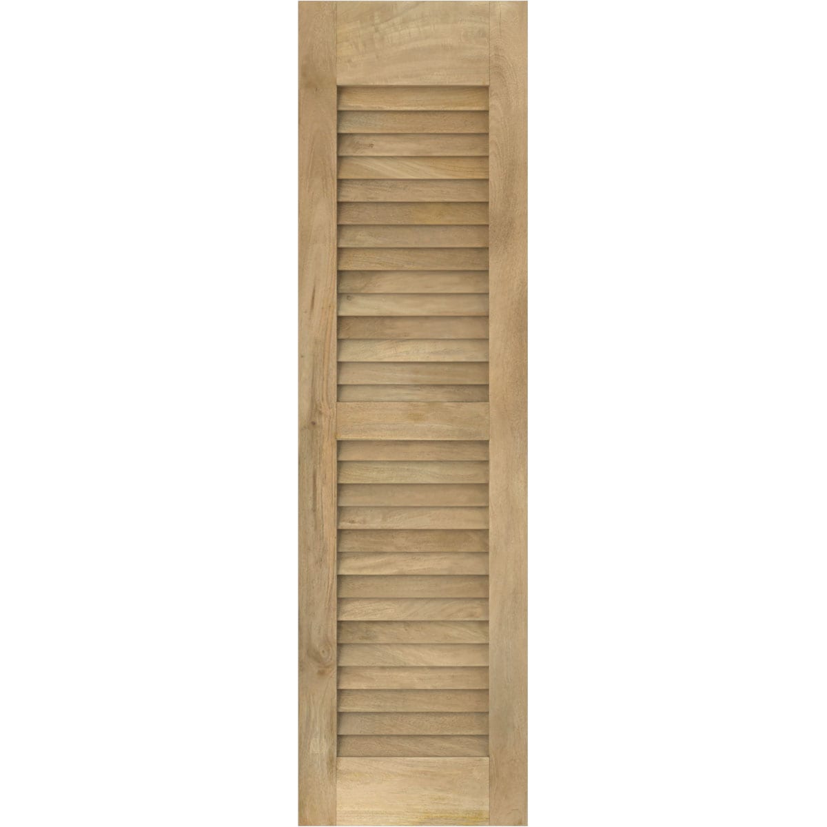 Ekena Millwork 18-in W x 68-in H Unfinished Paintable/Stainable Louvered Wood Exterior Shutters ( 2 -Pack )