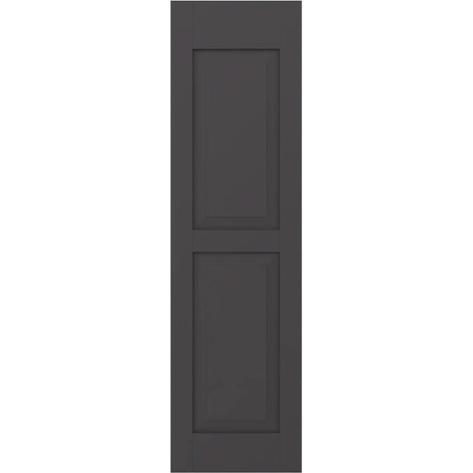Ekena Millwork 12-in W x 62-in H Shadow Mountain Raised panel Wood Exterior Shutters ( 2 -Pack )