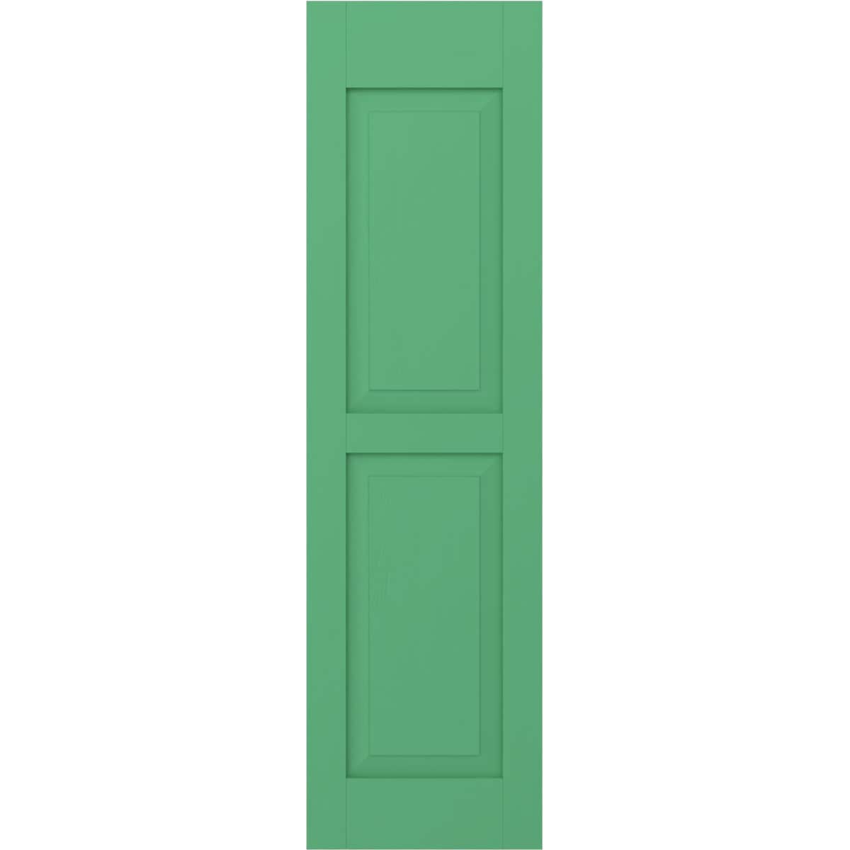 Ekena Millwork 15-in W x 54-in H Lily Pads Raised panel Wood Exterior Shutters ( 2 -Pack )