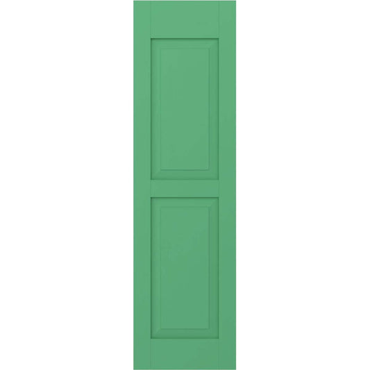 Ekena Millwork 15-in W x 54-in H Lily Pads Raised panel Wood Exterior Shutters ( 2 -Pack )