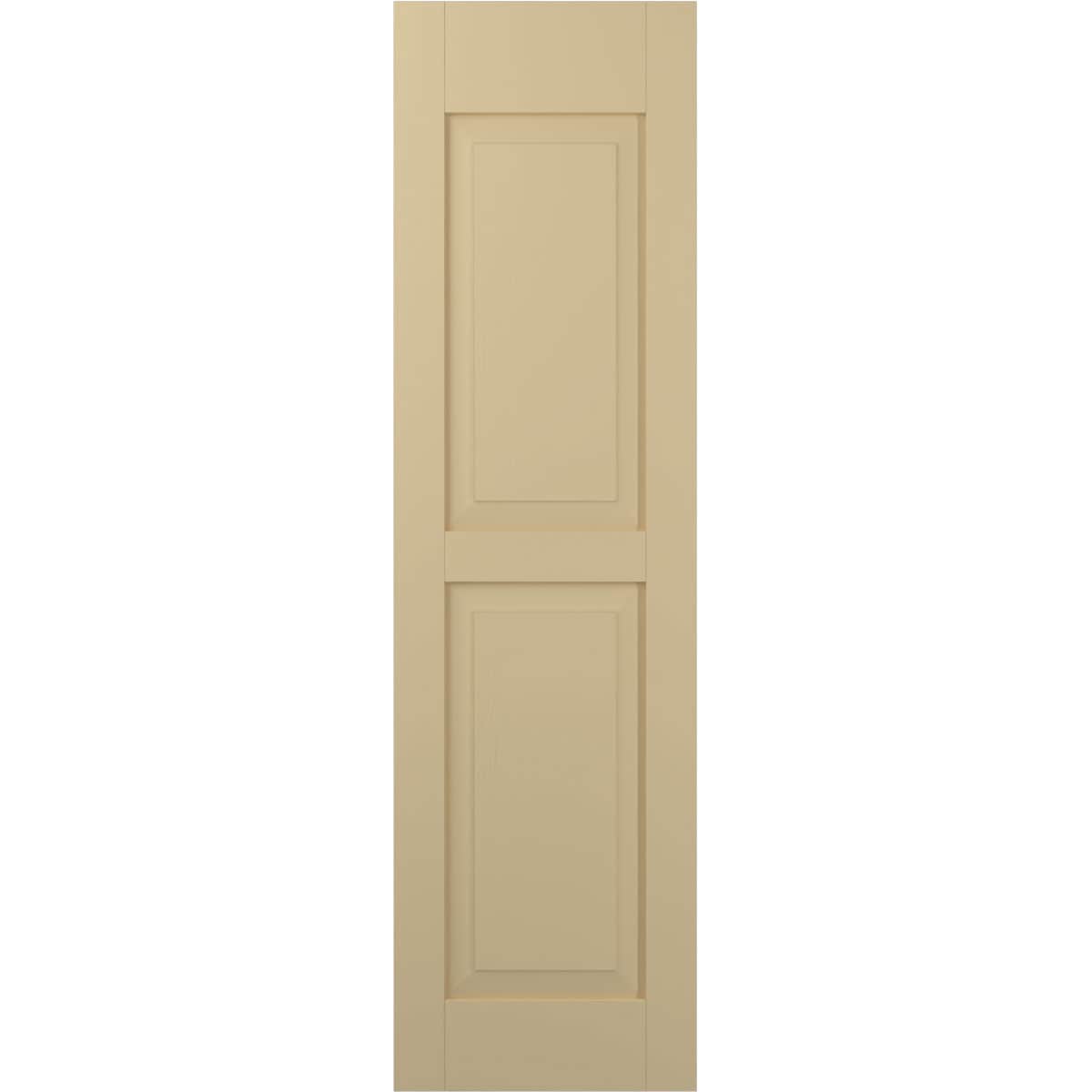 Ekena Millwork 15-in W x 48-in H Natural Twine Raised panel Wood Exterior Shutters ( 2 -Pack )