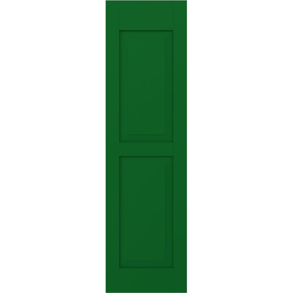 Ekena Millwork 18-in W x 76-in H Viridian Green Raised panel Wood Exterior Shutters ( 2 -Pack )