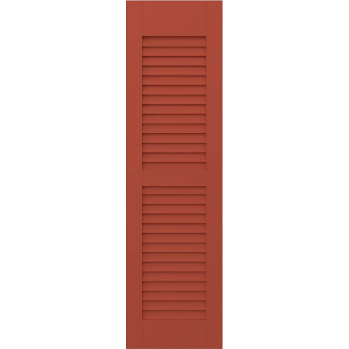 Ekena Millwork 18-in W x 71-in H Colorful Leaves Louvered Wood Exterior Shutters ( 2 -Pack )
