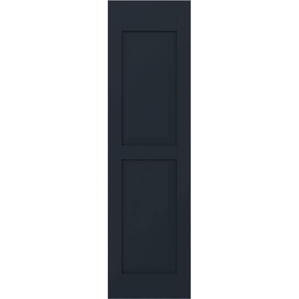 Ekena Millwork 12-in W x 59-in H Starless Night Blue Raised panel Wood Exterior Shutters ( 2 -Pack )