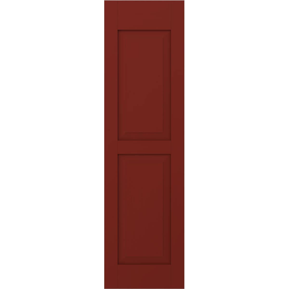Ekena Millwork 18-in W x 50-in H Pepper Red Raised panel Wood Exterior Shutters ( 2 -Pack )