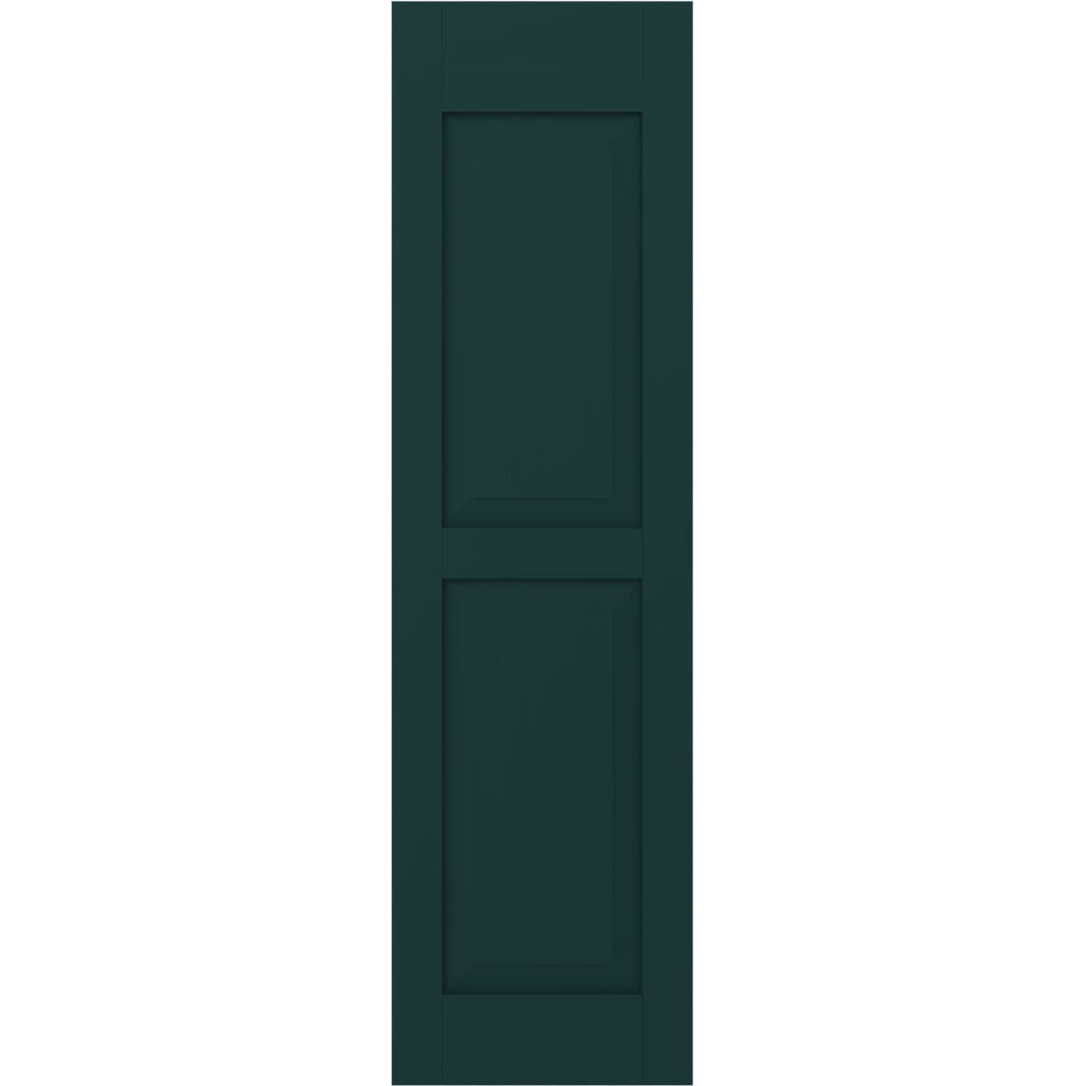 Ekena Millwork 18-in W x 63-in H Thermal Green Raised panel Wood Exterior Shutters ( 2 -Pack )