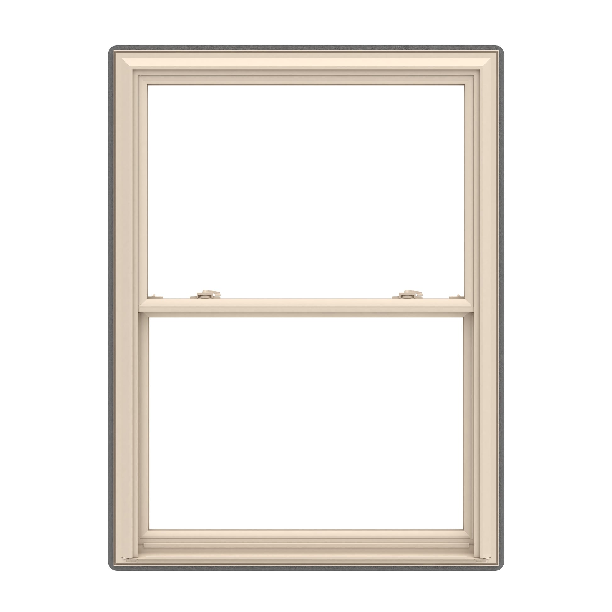 Pella 150 Series 31-1/2-in x 69-1/2-in Almond Exterior Almond Interior Vinyl Replacement Double Hung Window Low-E argon Double Pane Glass (Full Screen Included)