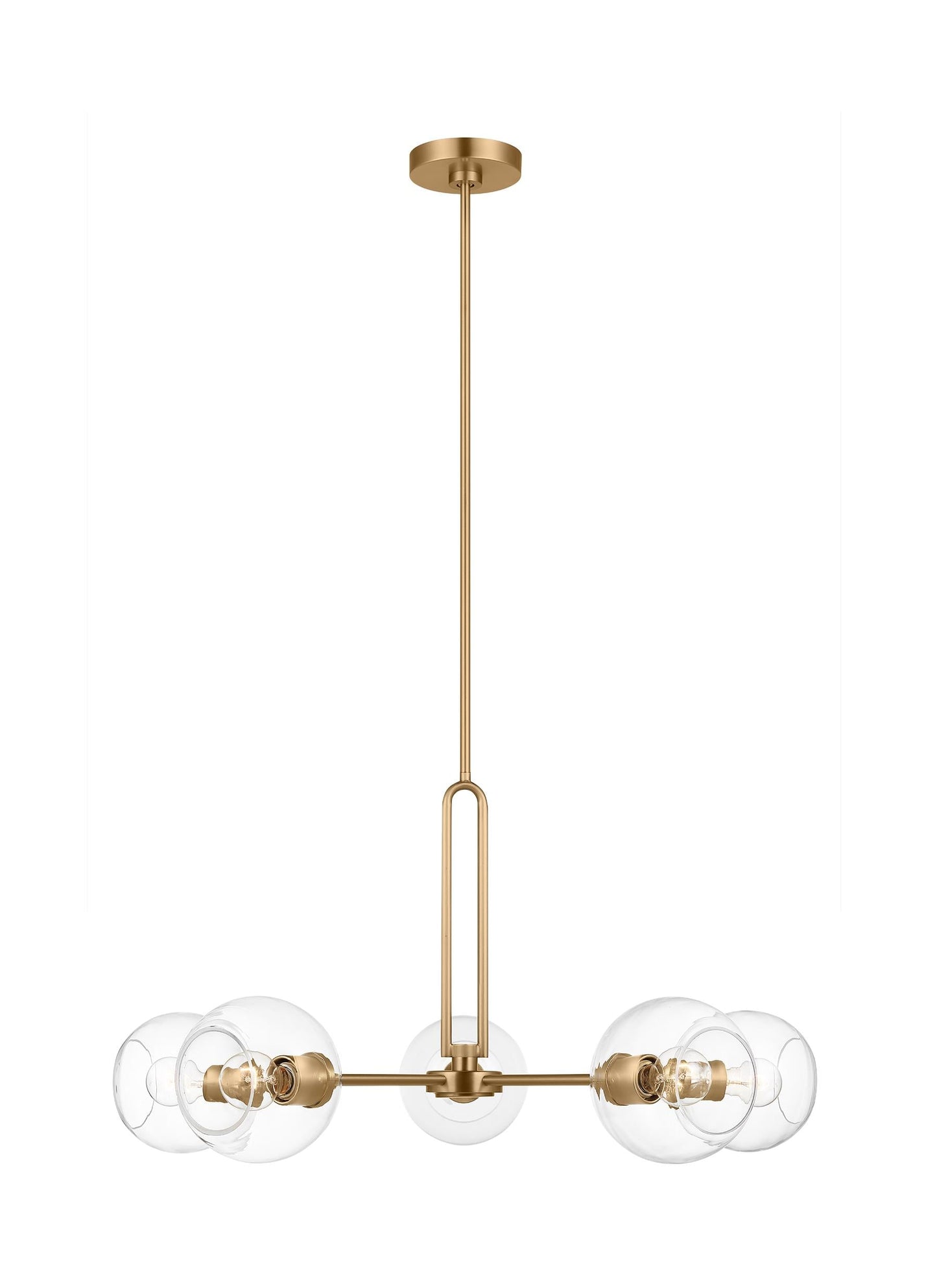 Generation Lighting Codyn 5 -Light Brass Indoor Glass Metal Chandelier