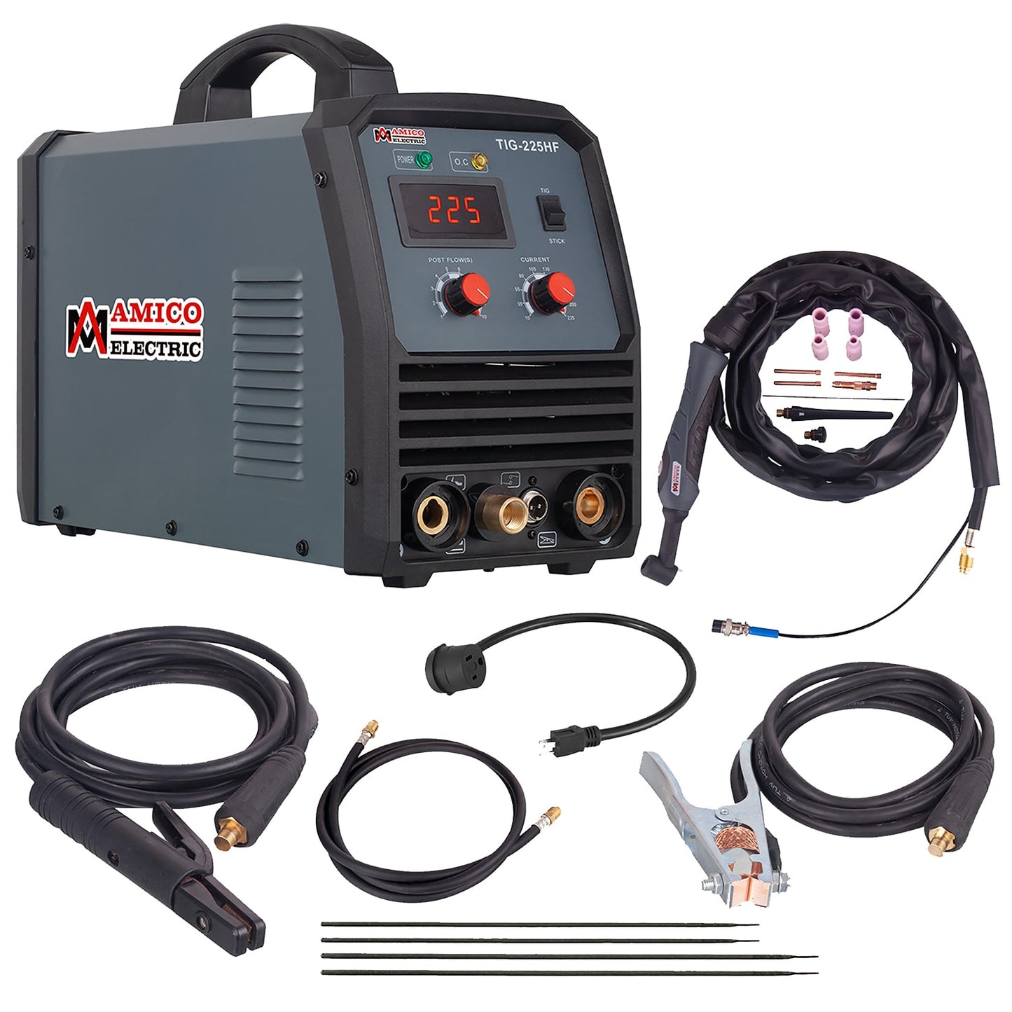 AMICO ELECTRIC 120 or 230-Volt 225-Amp Air Cooled Tig Welder TIG-225HF