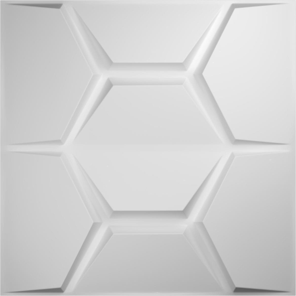 Ekena Millwork 19-5/8-in x 19-5/8-in Embossed White PVC Hexagon 50 -Pack