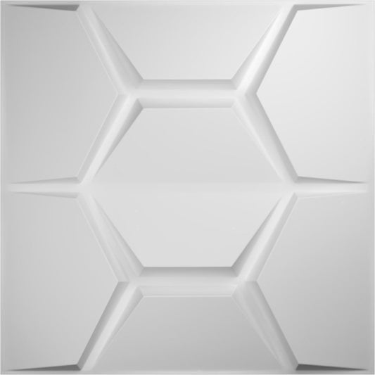 Ekena Millwork 19-5/8-in x 19-5/8-in Embossed White PVC Hexagon 50 -Pack