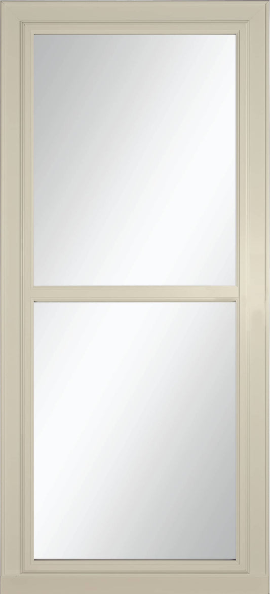LARSON 80 Split Fullview (Tradewinds) 36-in x 81-in Almond Aluminum Reversible Hinge Storm Door with Retractable Screen ( No handle )