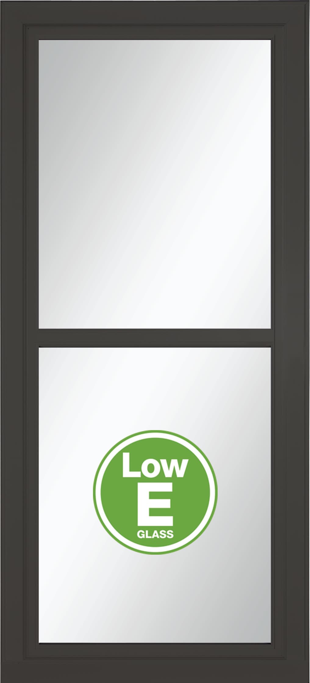 LARSON 80 Split Fullview (Tradewinds) 32-in x 81-in Graphite Aluminum Reversible Hinge Storm Door with Retractable Screen ( No handle )
