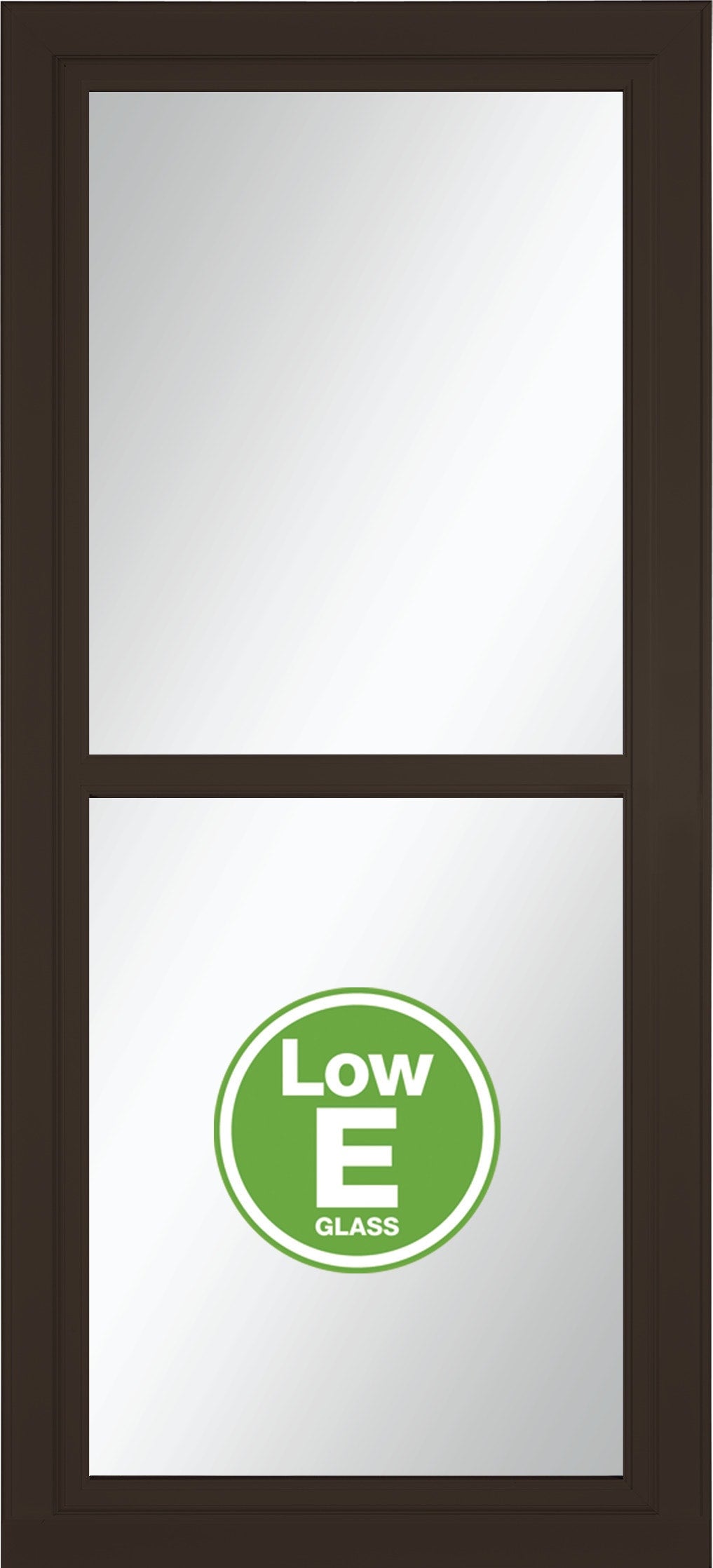 LARSON 80 Split Fullview (Tradewinds) 32-in x 81-in Brown Aluminum Reversible Hinge Storm Door with Retractable Screen ( No handle )