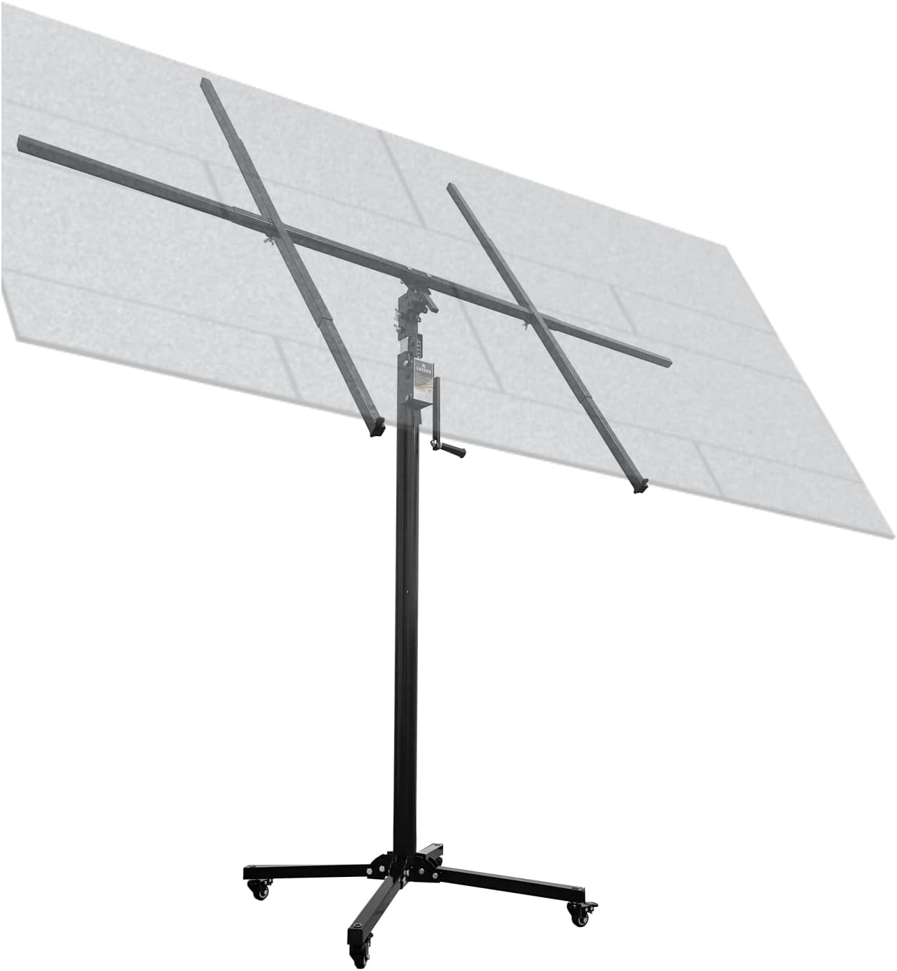 Three in One Electric Drywall Lift, 10 ft Max Height Sheetrock Lift, 110 LBS Weight Capacity Drywall Panel Lifter, Hoist Jack Tool with Electric Hammer bracket, Level bracket Lockable Wheels