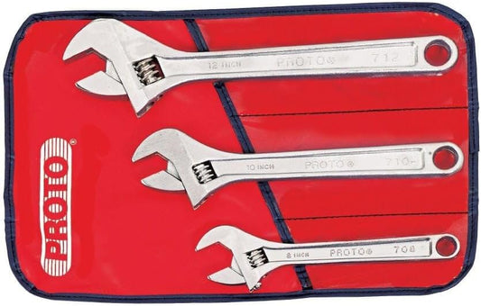 Proto J795A 3 PIECE ADJUSTABLE WRENCH SET
