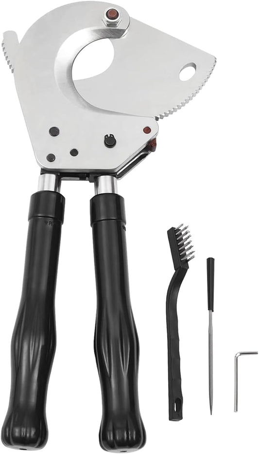 J75 Ratchet Cable Cutter, Heavy Duty Ratcheting Wire Cutter Hand Tool with Telescopic Handles Cut Up to Φ75mm for Copper Aluminum Core Armored Cable