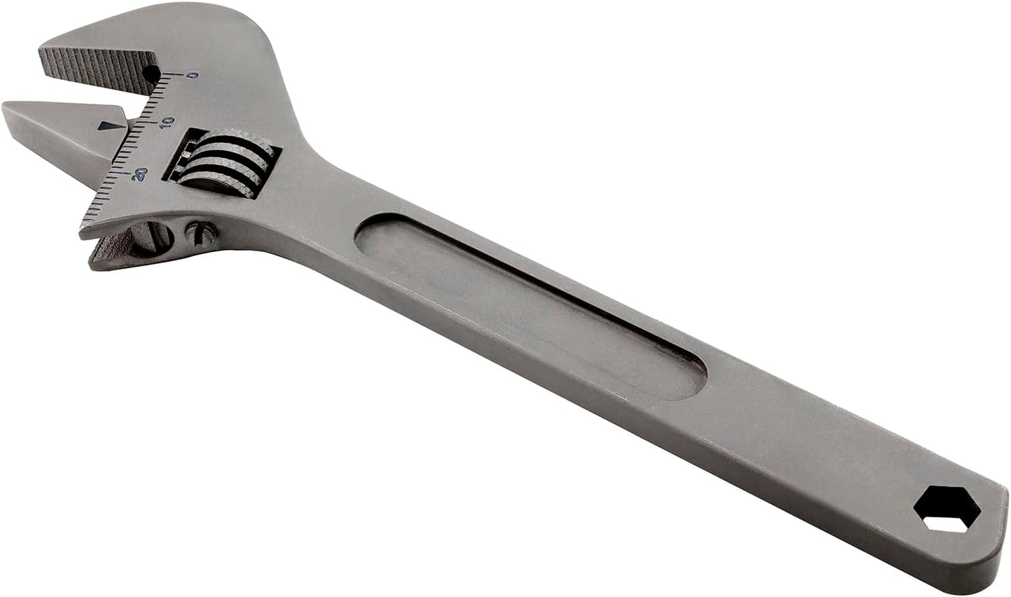 RISON-Titanium 5.83"/148mm Fine Jaw Adjustable Wrench, 0.866"/22mm Jaw Capacity 2 in 1 Portable Travel GR5 Titanium Multi-Tool Titanium Wrench for EDC Backpack Tools