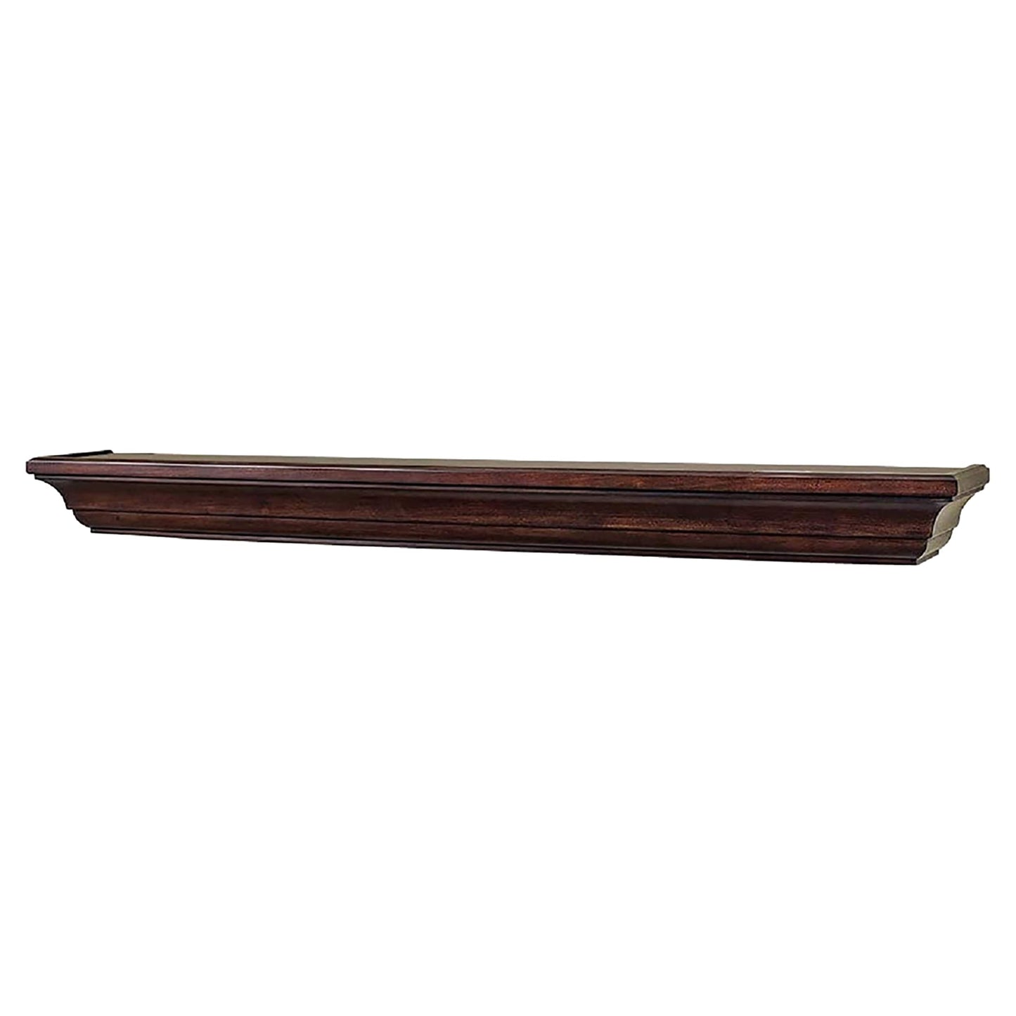 Mantels Direct 72-in W x 5-in H x 8-in D Chocolate Painted Pine Hollow Traditional Fireplace Mantel Shelf