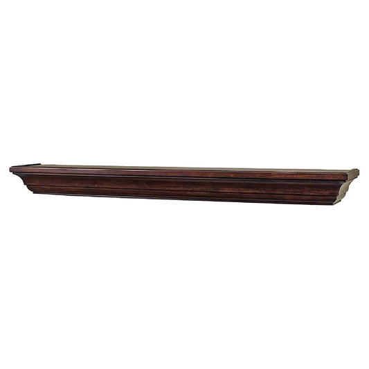 Mantels Direct 72-in W x 5-in H x 8-in D Chocolate Painted Pine Hollow Traditional Fireplace Mantel Shelf