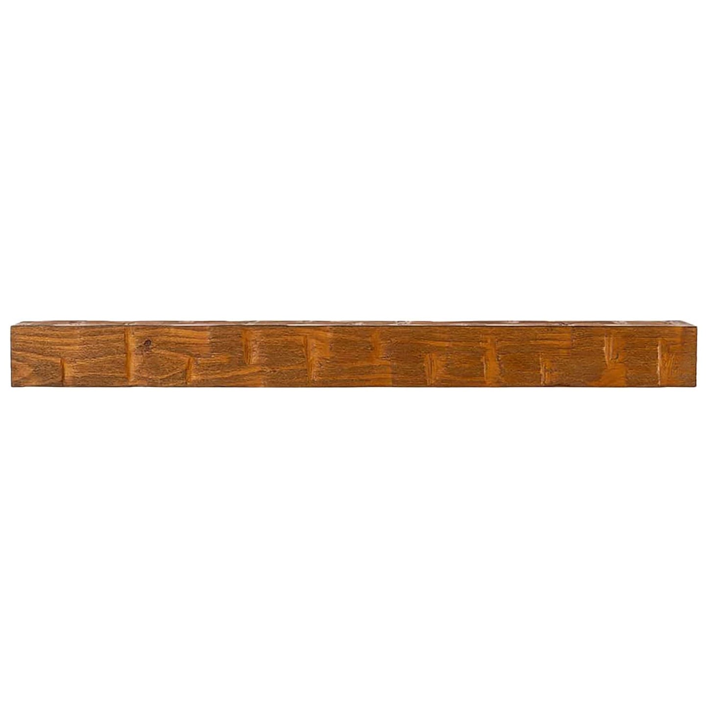 Country Living 72-in W x 5.5-in H x 9-in D Chestnut Painted Pine Hollow Farmhouse Fireplace Mantel Shelf