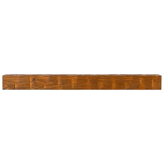 Country Living 72-in W x 5.5-in H x 9-in D Chestnut Painted Pine Hollow Farmhouse Fireplace Mantel Shelf