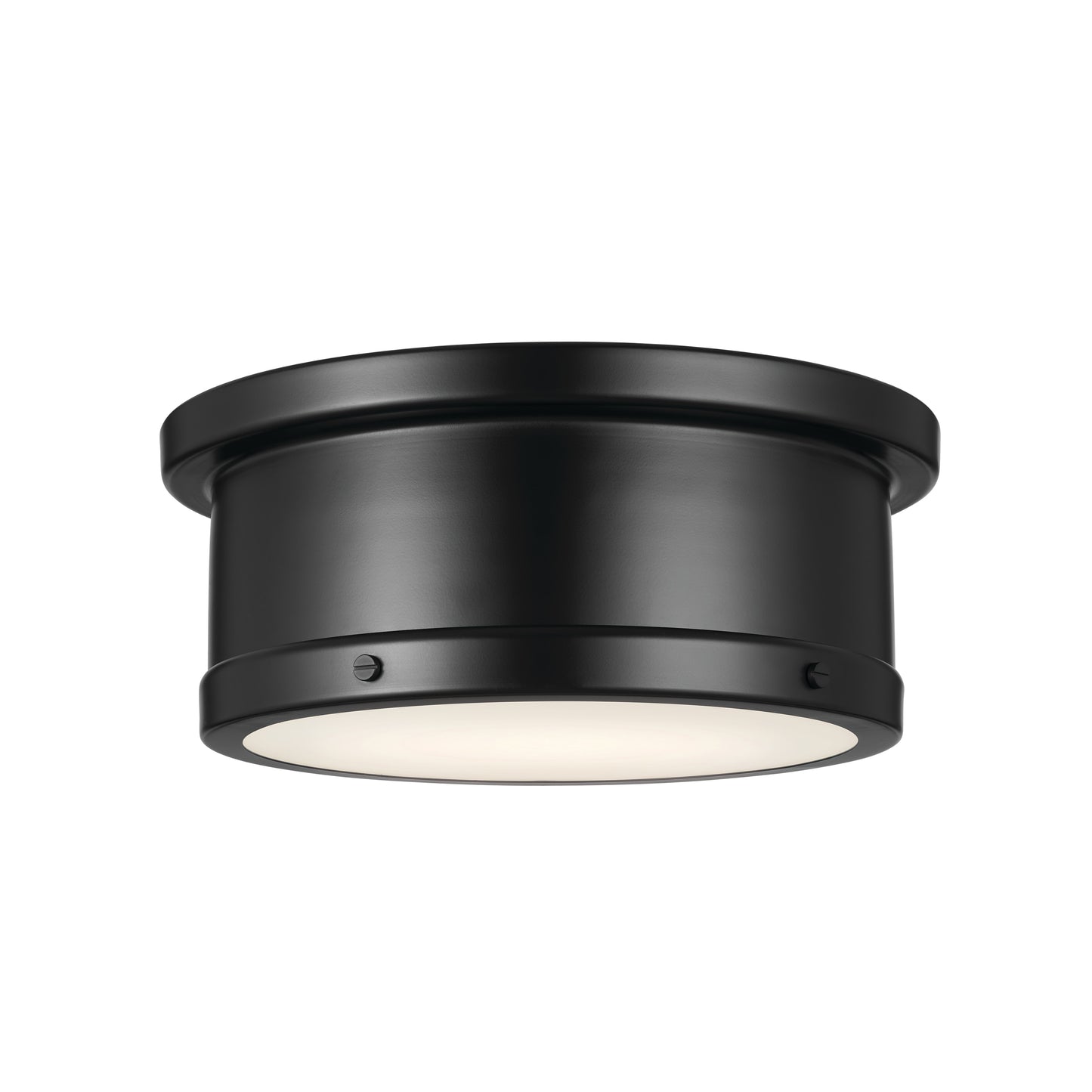 Kichler Serca 2 -Light 14.25-in Black Flush Mount Light