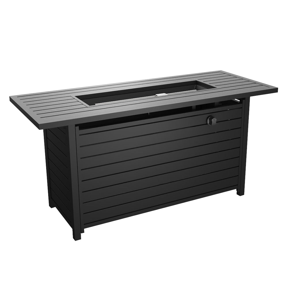 Legacy Heating 20-in W Brown Portable Aluminum Rectangle Liquid propane Fire table