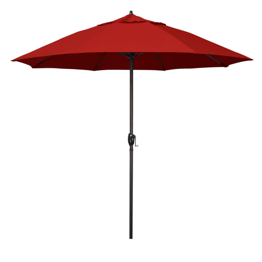 California Umbrella 9-ft Aluminum Red Market Patio Umbrella