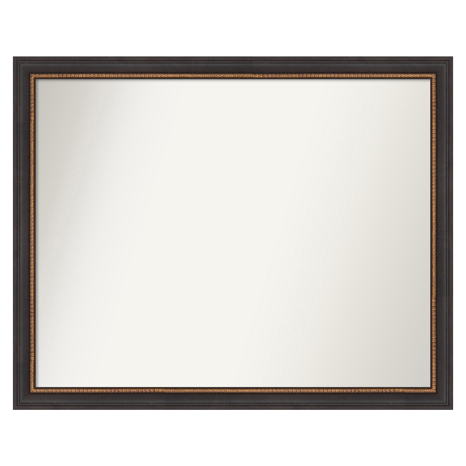 Amanti Art Ashton Black Frame 30.5-in W x 24.5-in H Rectangle Ashton Black Framed Vanity Mirror