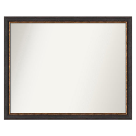 Amanti Art Ashton Black Frame 30.5-in W x 24.5-in H Rectangle Ashton Black Framed Vanity Mirror