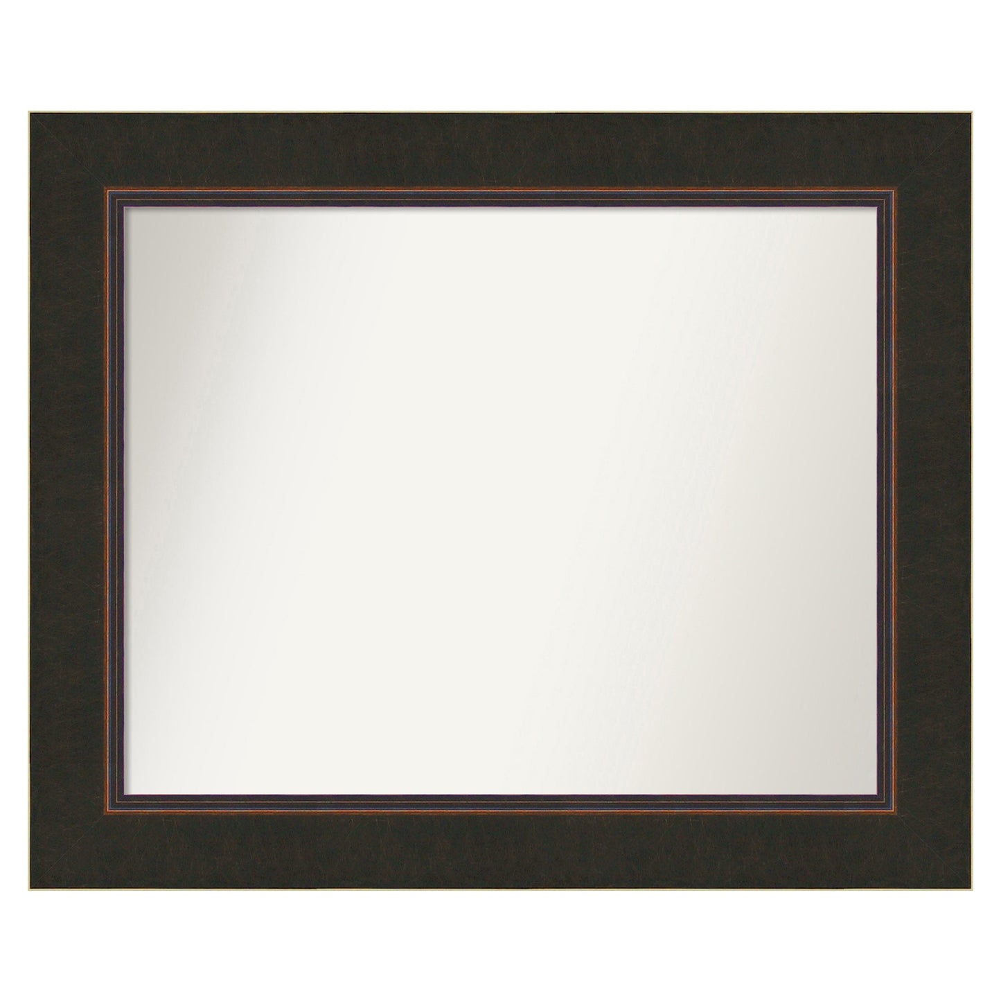 Amanti Art Milano Bronze Frame 34.5-in W x 28.5-in H Rectangle Milano Bronze Framed Vanity Mirror