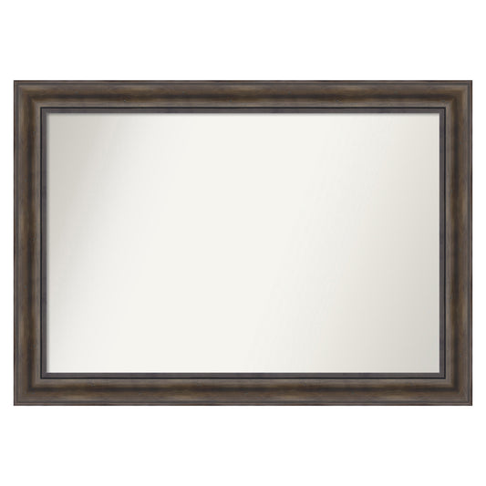 Amanti Art Rustic Pine Frame 41.5-in W x 29.5-in H Rectangle Rustic Pine Brown Framed Vanity Mirror