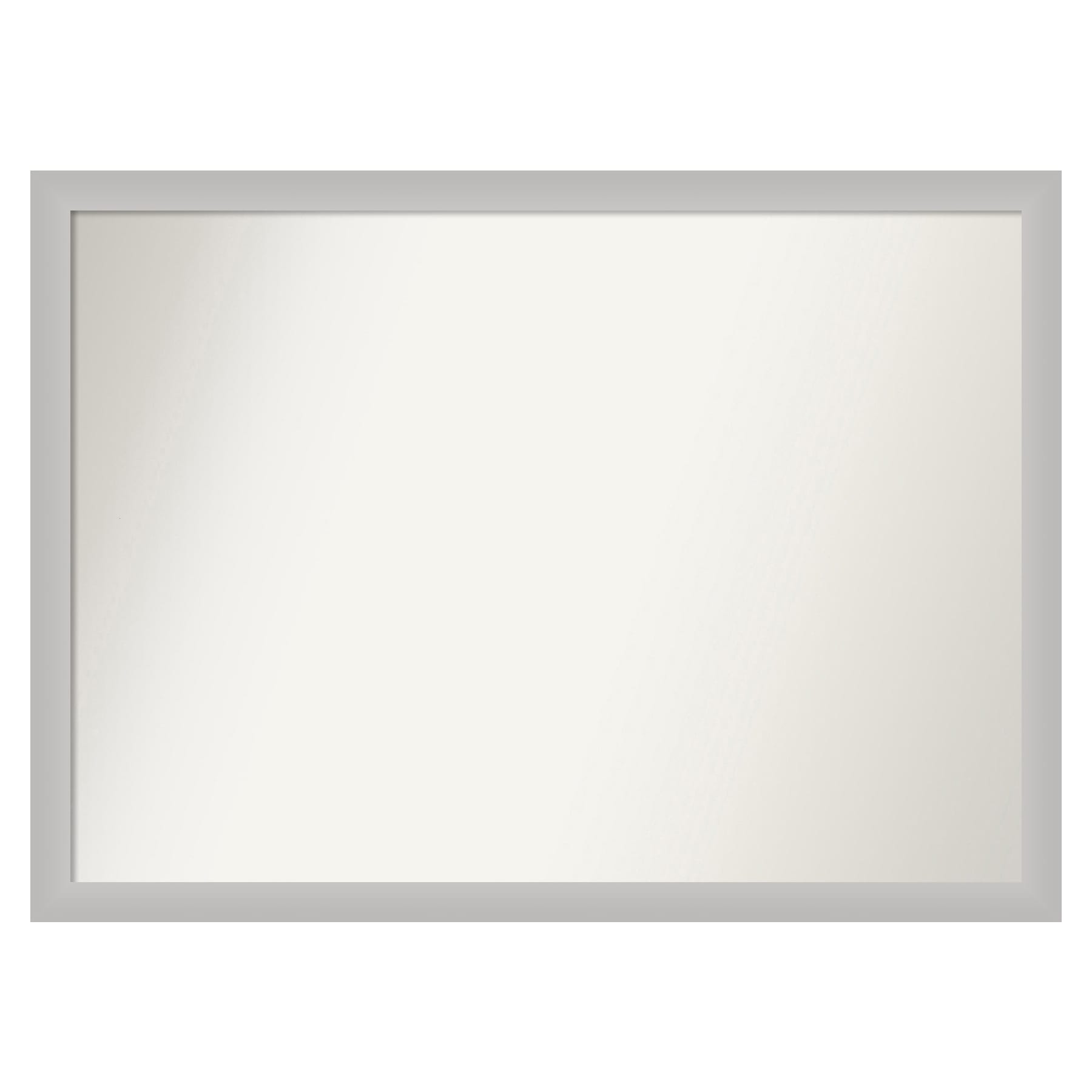 Amanti Art Low Luster Silver Frame 40.75-in W x 29.75-in H Rectangle Low Luster Silver Framed Wall Mirror