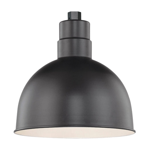 Millennium Lighting R Series 1 Light Stem Hung Deep Bowl Shade in Satin Black