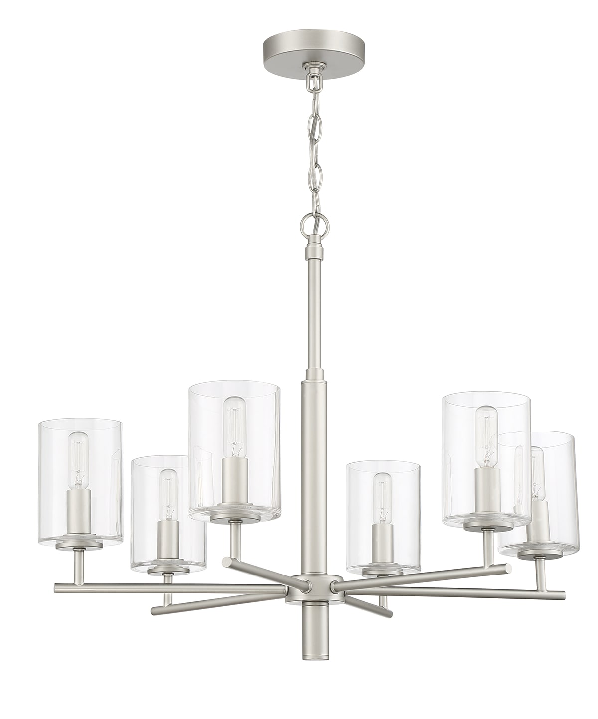 Craftmade Hailie 6 -Light Satin Nickel Indoor Steel Chandelier