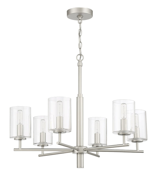 Craftmade Hailie 6 -Light Satin Nickel Indoor Steel Chandelier