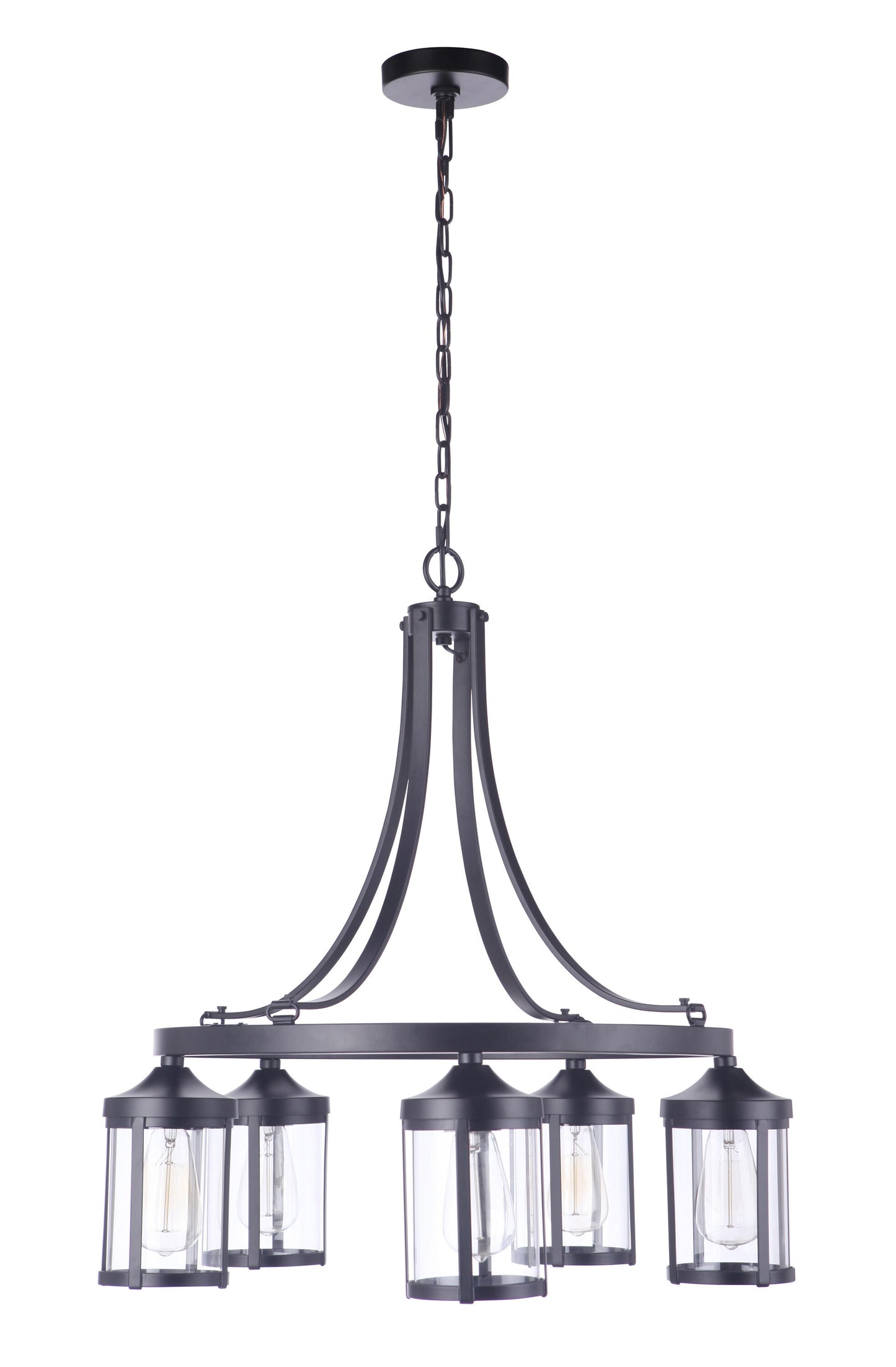 Craftmade Elliot 5 -Light Matte Black Indoor Iron Chandelier