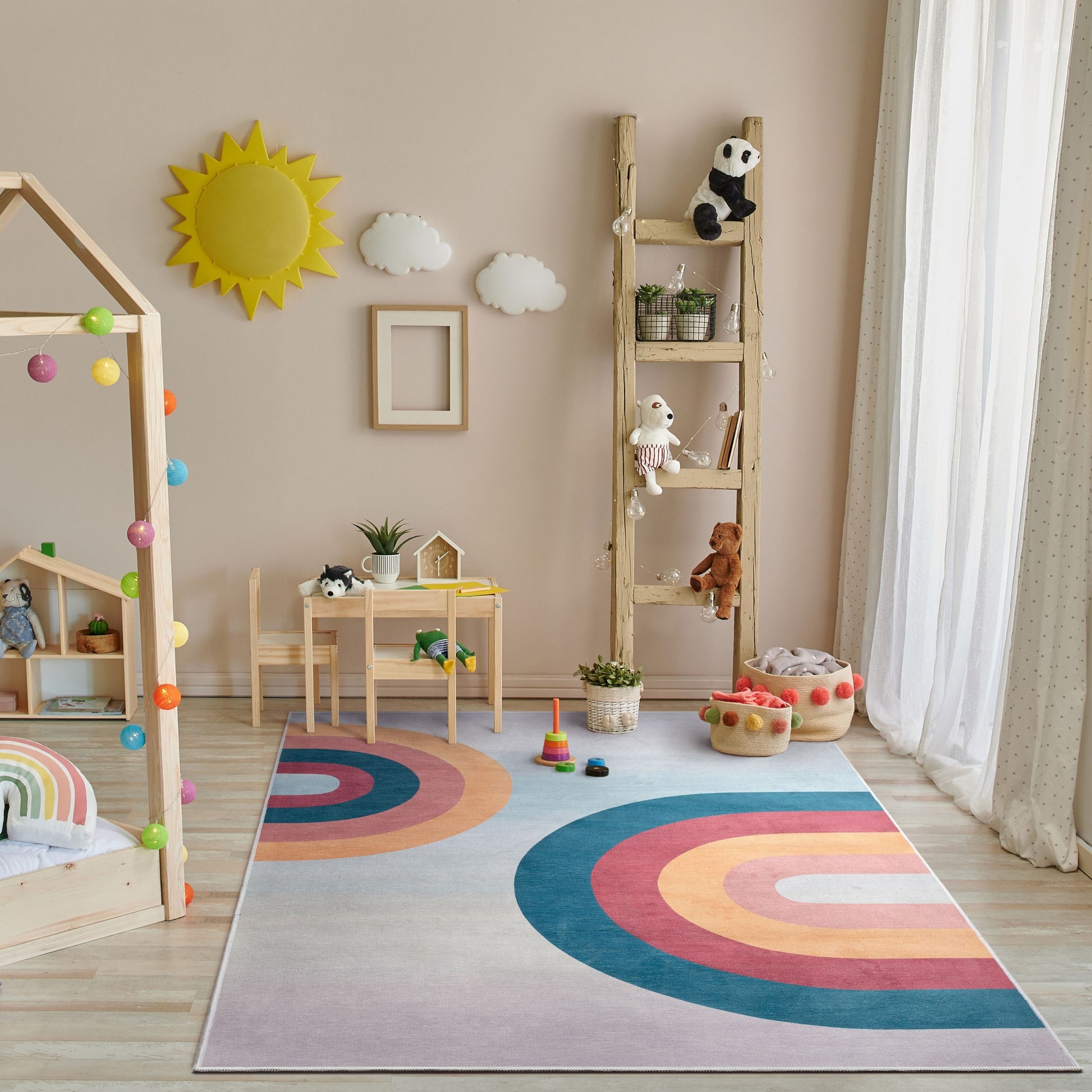 Well Woven Kids Rugs 9 x 13 (ft) Flatweave Polyester Multi Color Rectangular Indoor Geometric Mid-Century Modern Spot Clean Only Pet Friendly Area rug