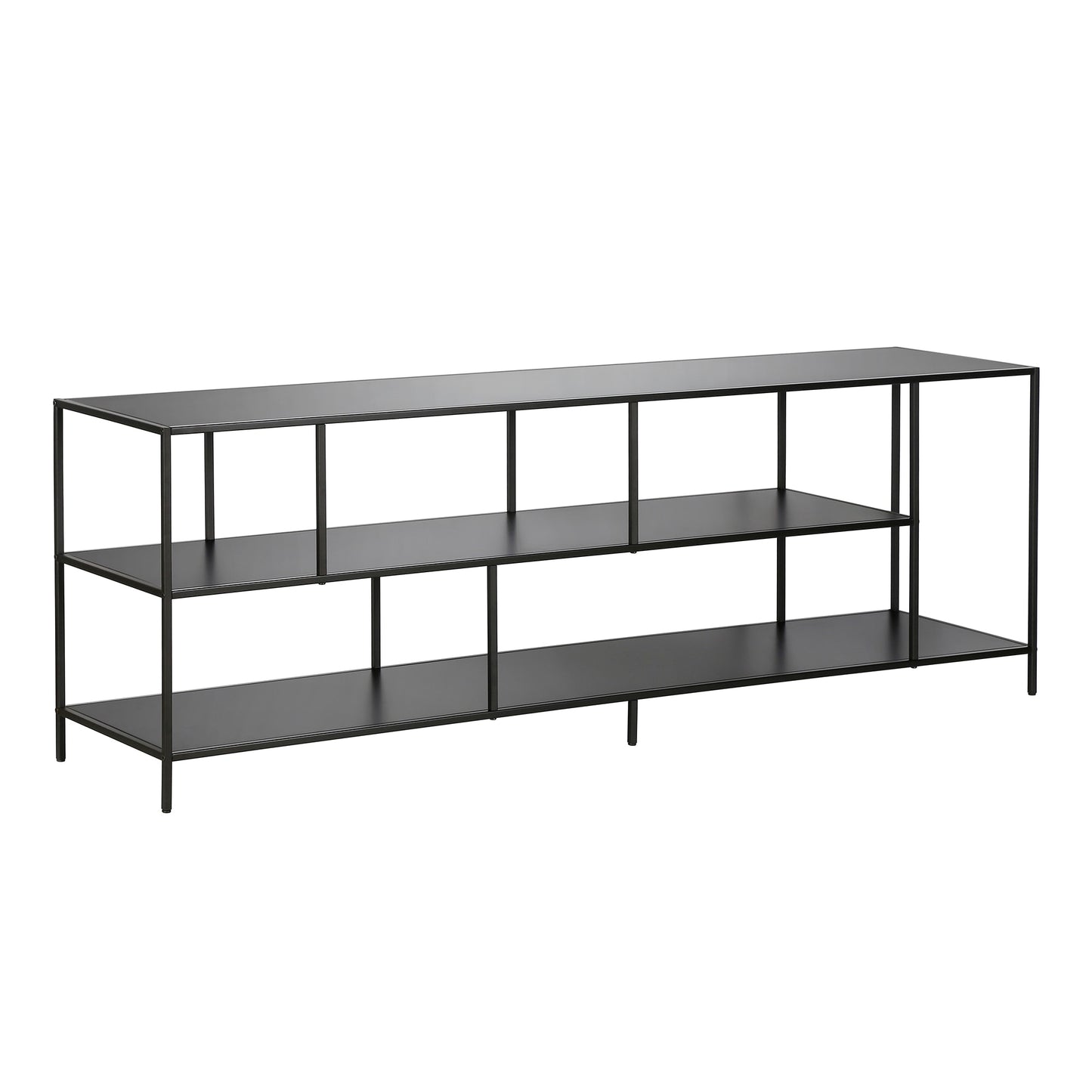 Hailey Home Winthrop Modern/Contemporary Blackened Bronze 70-in W TV stand ( Accommodates TVs more than 70-in )