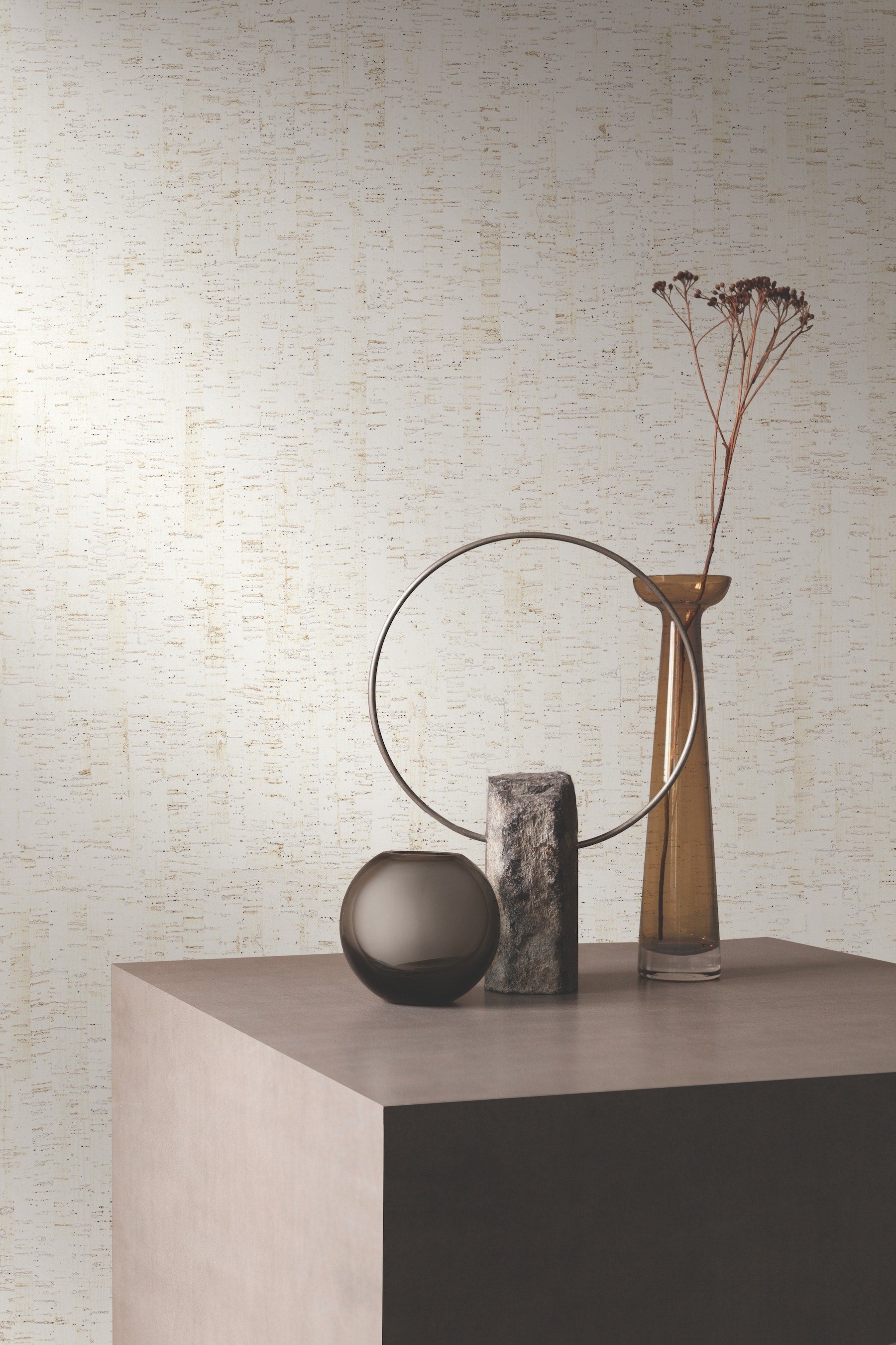 York Wallcoverings Organic Cork Prints 60.8-sq ft White Paper Novelty Unpasted Wallpaper