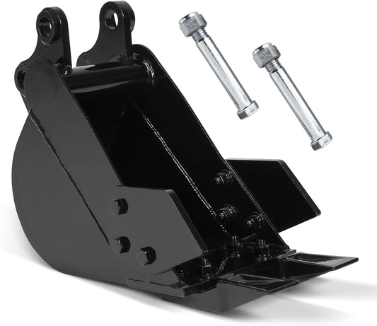 BEAUCOM Mini Excavator Bucket 7.87in\/200mm, Digging Attachment for 0.8-2T Excavators, Forged Carbon Steel Teeth, 0.98in\/25MM Hole Diameter, Bolted Connection, Compatible with Mini Diggers