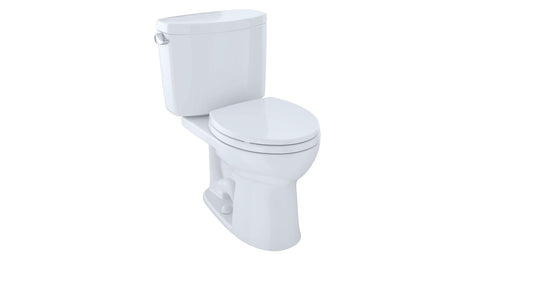 TOTO Drake II Cotton Round Standard height 12-in Rough-In WaterSense 1.28 GPF 2-piece Toilet
