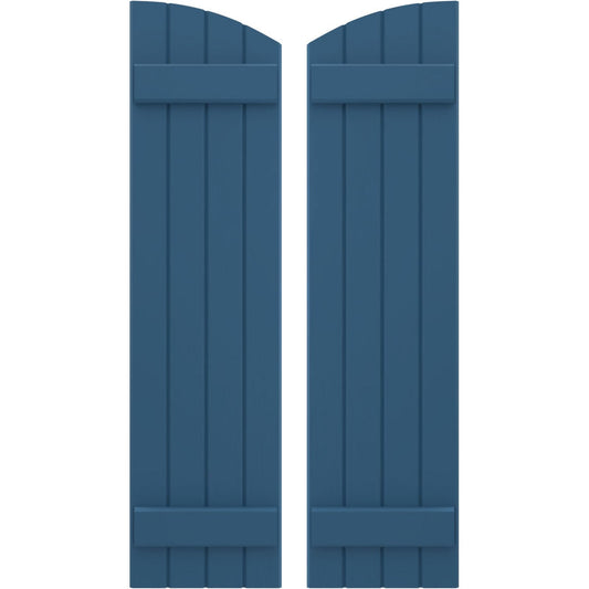 Ekena Millwork 14-in W x 68-in H Sojourn Blue Paintable/Stainable Board and batten Wood Exterior Shutters ( 2 -Pack )