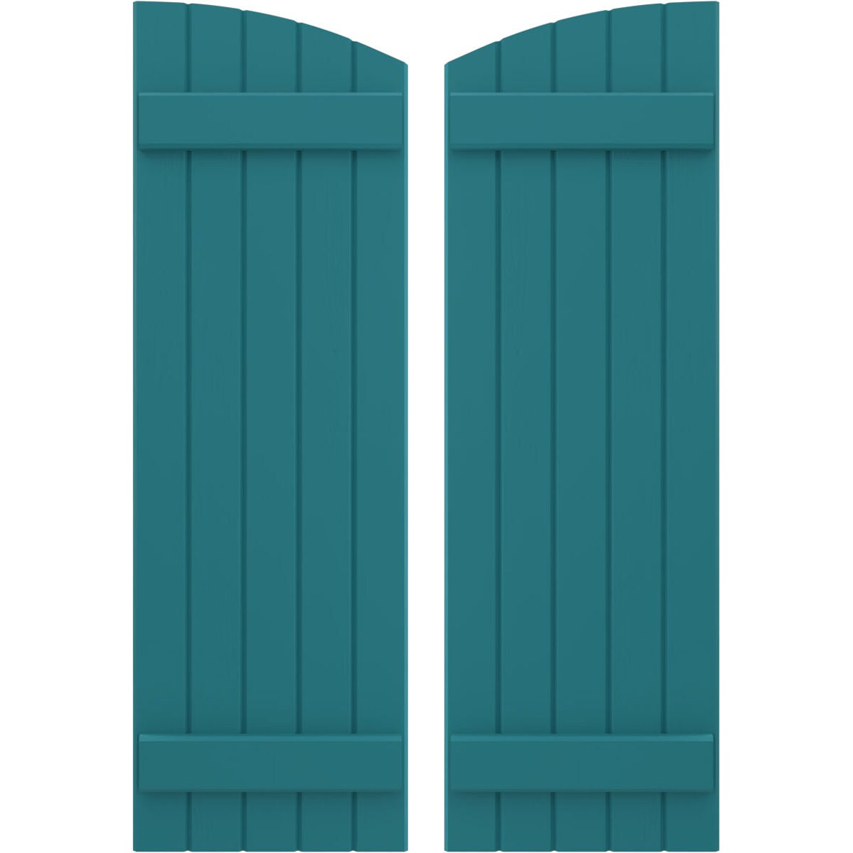 Ekena Millwork 17.5-in W x 51-in H Antigua Paintable/Stainable Board and batten Z-bar Wood Exterior Shutters ( 2 -Pack )