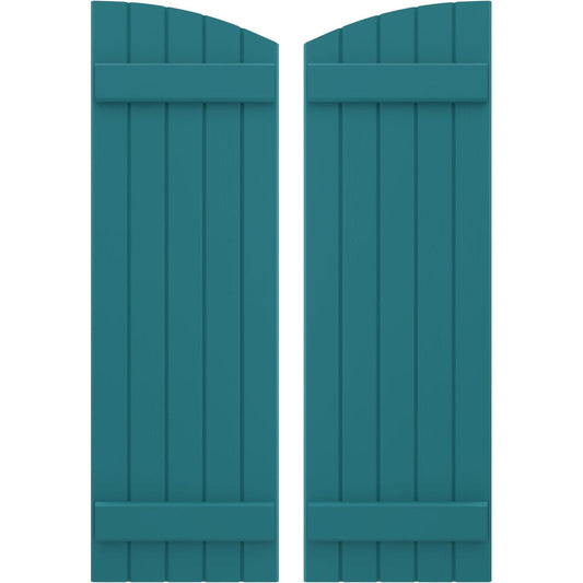 Ekena Millwork 17.5-in W x 76-in H Antigua Paintable/Stainable Board and batten Wood Exterior Shutters ( 2 -Pack )