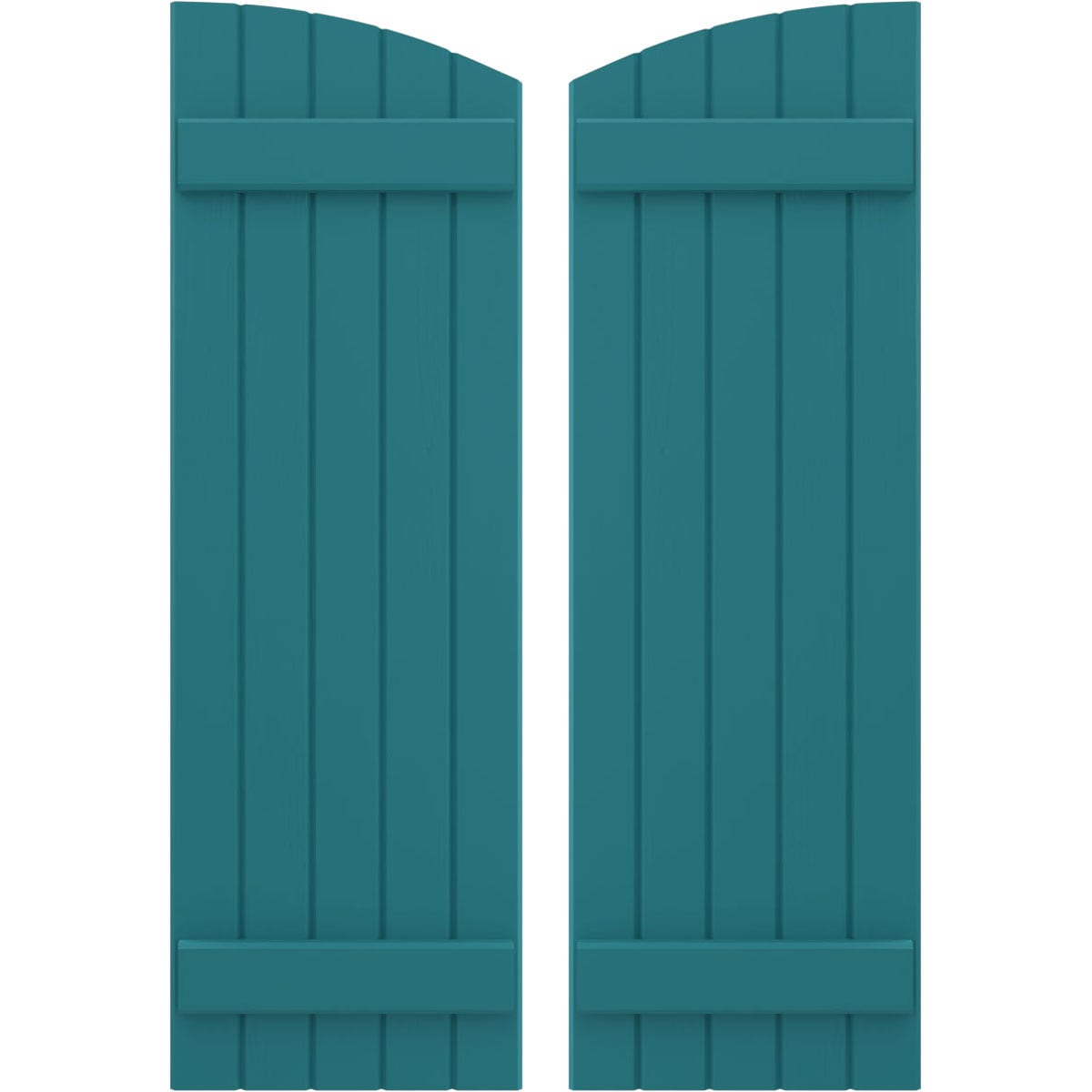 Ekena Millwork 17.5-in W x 49-in H Antigua Paintable/Stainable Board and batten Framed Wood Exterior Shutters ( 2 -Pack )